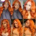 Stema Orange Ginger 13x4 Transparent Lace Front Human Hair Wigs